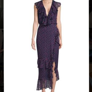 Saloni Anita Silk Midi Dress